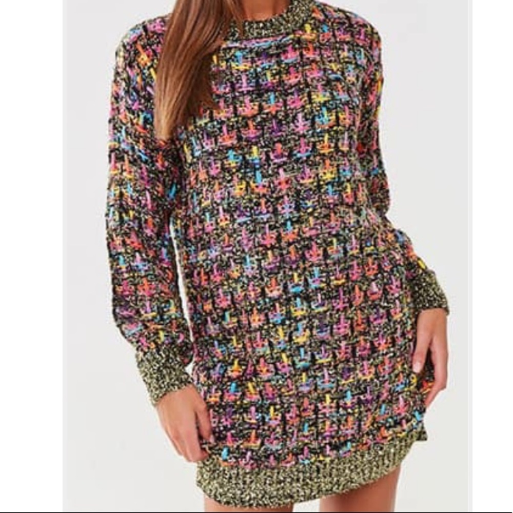 Multicolored knit tunic